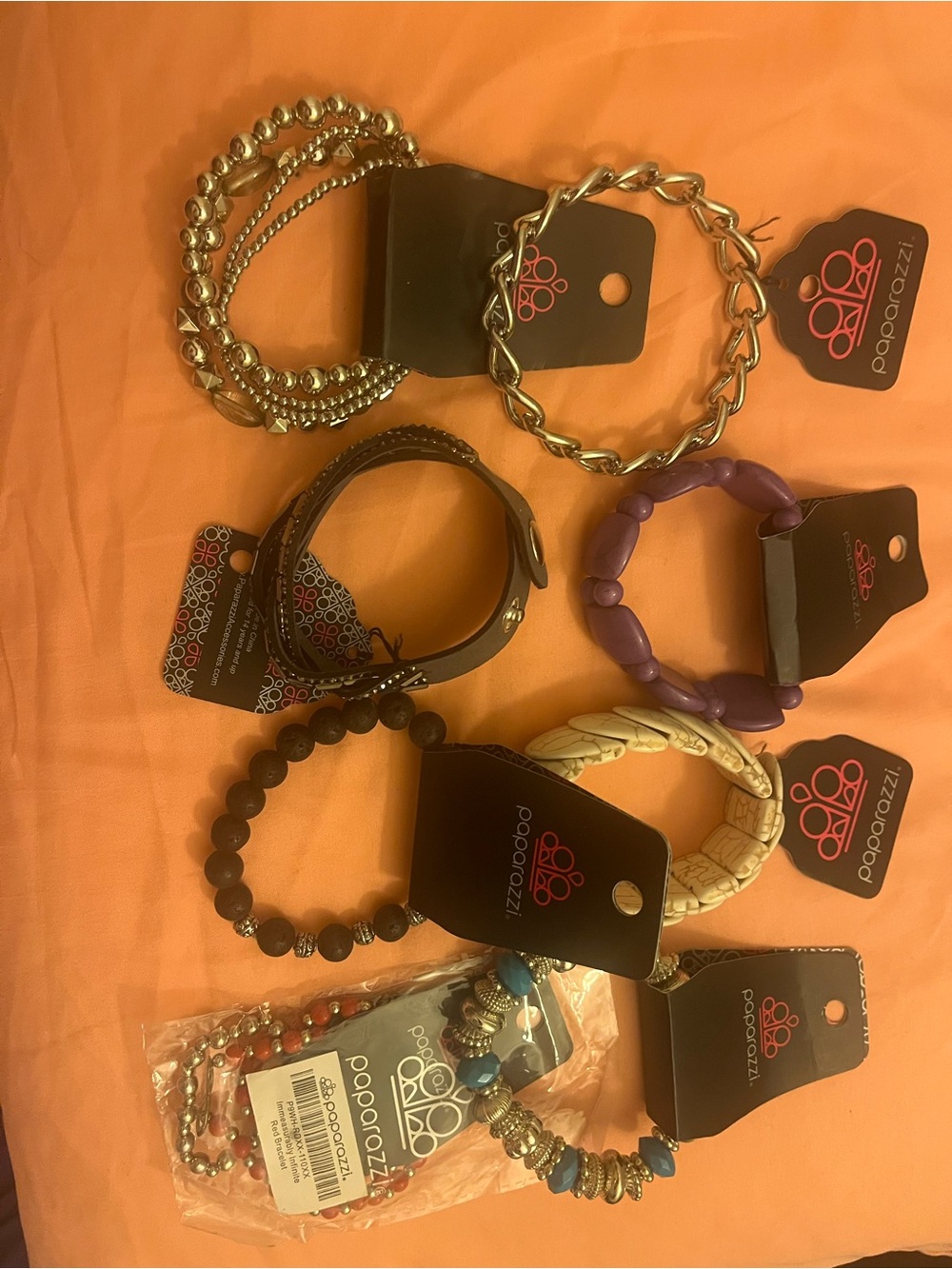 paparazzi Gold and Purple Bracelet Bundle
